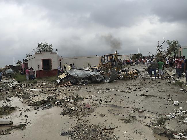 Schwere Zerstörungen durch den Tornado in der Stadt Ciudad Acuna in Nordmexiko
